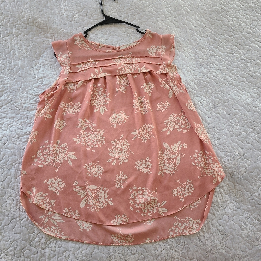 LOFT Pink Floral Blouse